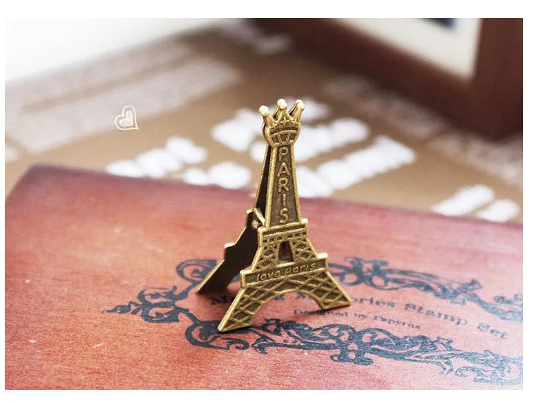 "Вечер в Париже" Эйфелева башня металлическая отделка место карты/держатель Свадебные принадлежности