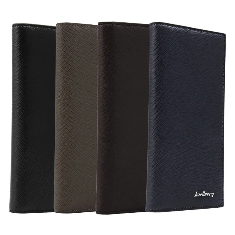 

Long Leather Slim Men Wallet Business Bifold Clutch Purse Credit Card Holder NEW