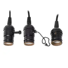 Античный медный подвесной светильник с головкой Ретро накаливания винтажный соединитель Хрустальная люстра