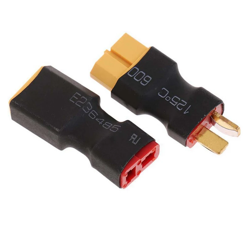

Hobbypower 2pcs XT60 Male Female Connector to Deans T Plug Convert Lipo Battery ESC Adapter