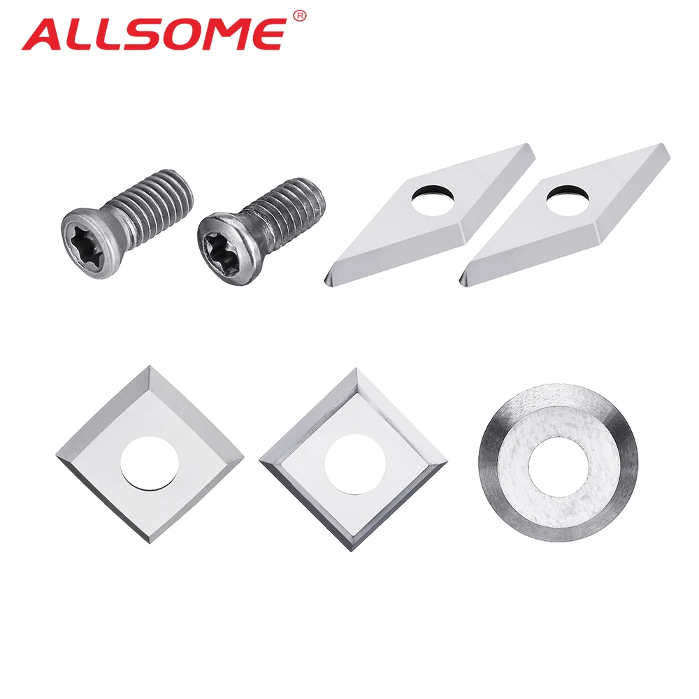 

ALLSOME Wood Carbide Insert Milling Cutter Torx Screws For Wood Turning Tool Woodworking HT2428-2434