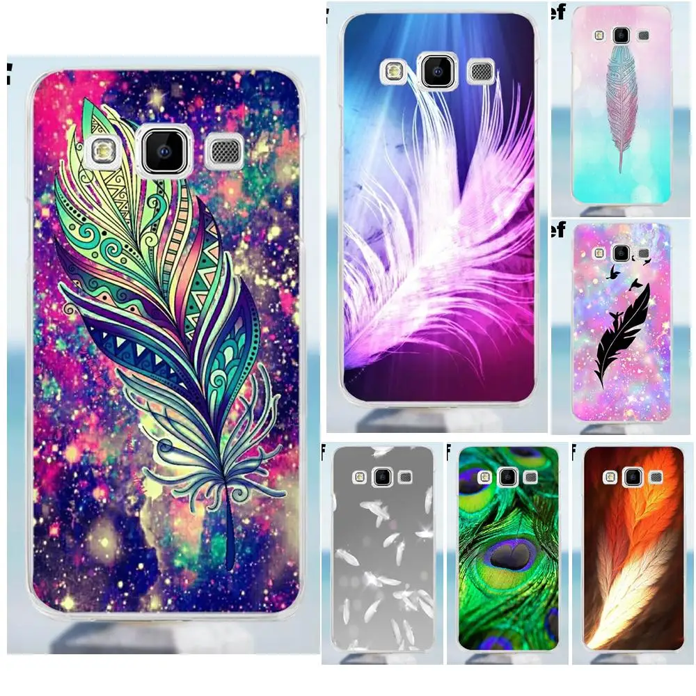Suef For Galaxy Alpha Core Prime Note 2 3 4 5 S3 S4 S5 S6 S7 S8 mini edge Plus TPU Capa Coque Many Feather | Мобильные телефоны и