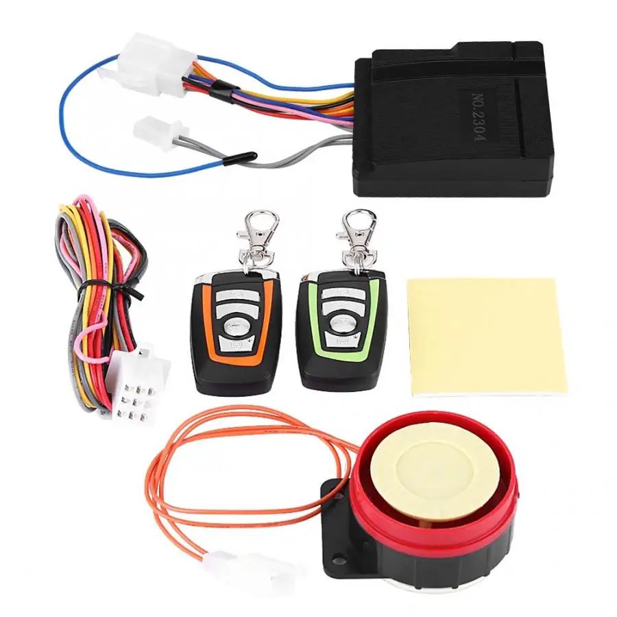 

Anti-theft Security Alarm System with Remote Control 125 db Horn Alarm for Motorcycle Car Ultra-low power consumption
