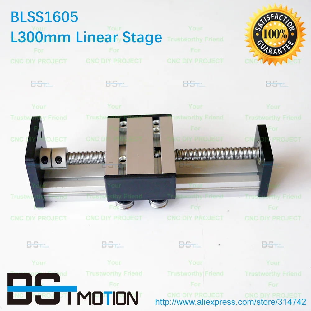 

SFU1605 Ballscrew Driven Linear Stage Table 300mm Stroke Linear motion slide module for built CNC X Y Z Axis 0.03mm Accuracy