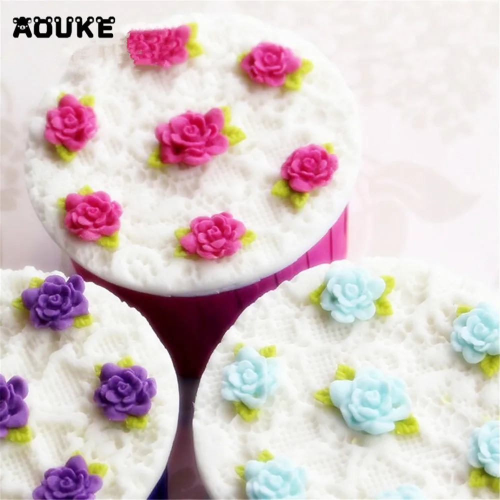 

European Flower Lace Shape Fondant Cake Molds Silicone Mould Biscuits Chocolate Mold Baking Pastry Cake Decorating Tools