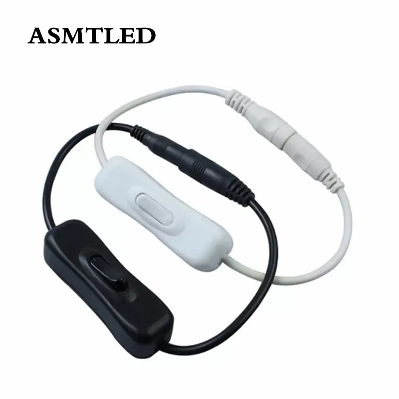 

LED Strip Light Wire Switch With Female Male DC 12V Power Connector Pulg In-line On/Off Switch For LED Strip Lamp 2.1mm x 5.5mm