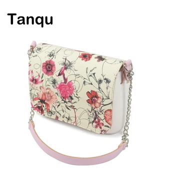

TANQU New Colorful Obag Opocket Style EVA Pocket Plus Floral Soft PU Flap Short Chain Handle Strap with Clip Closure Attachment