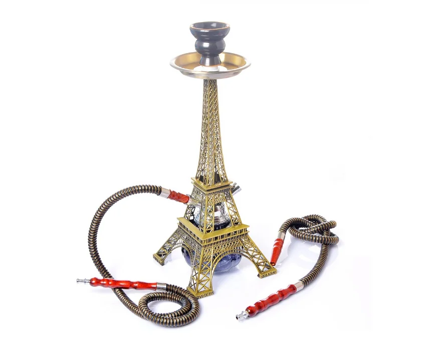 New Arab Creative Eiffel Tower Pipe Shisha Hookah Healthy Smoking Pipe Tobacco Cigarette Smoke Water Pipe Filter LFB264