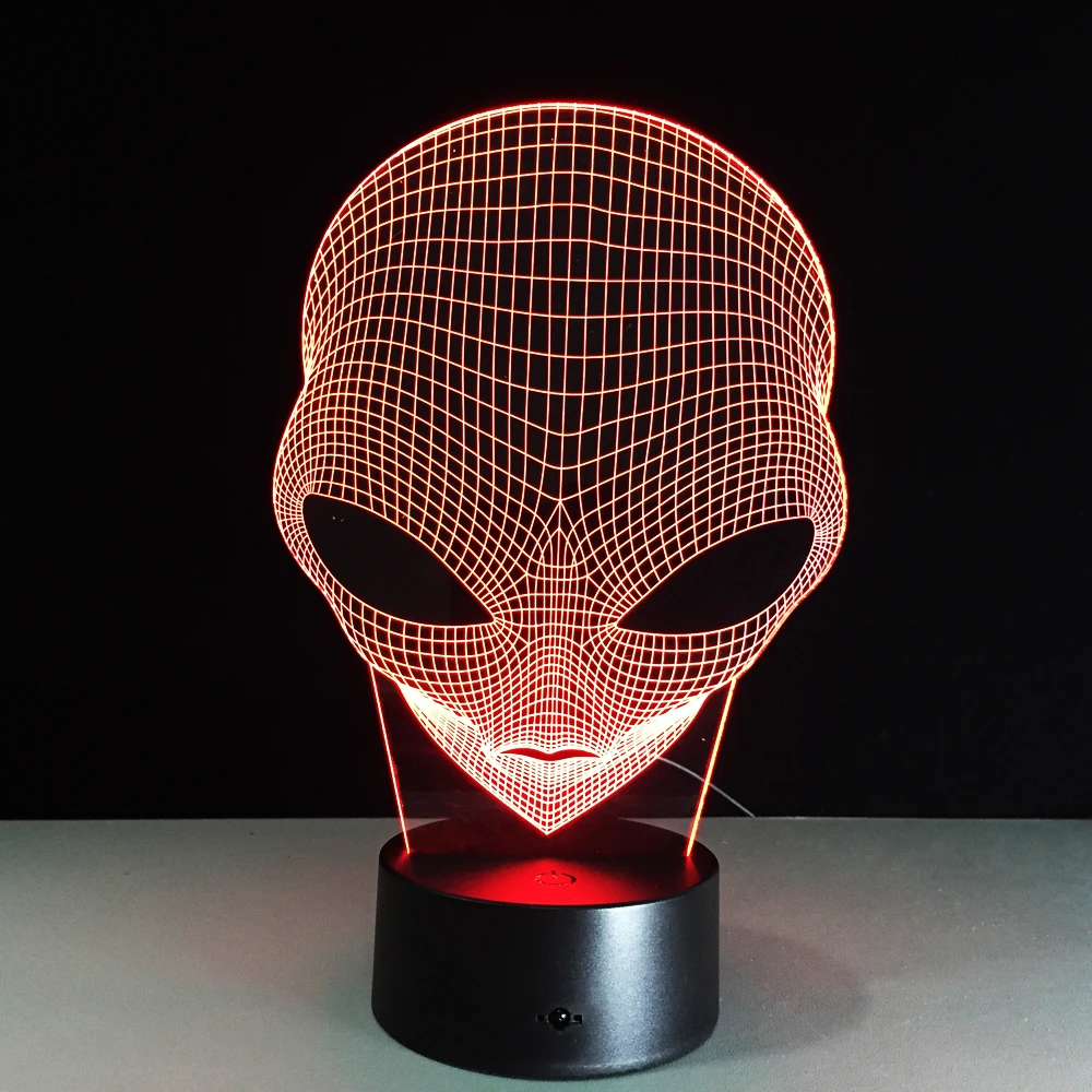 Хэллоуин Тыква орел череп инопланетянин 3D ночник светодиодный стол Светодиодная
