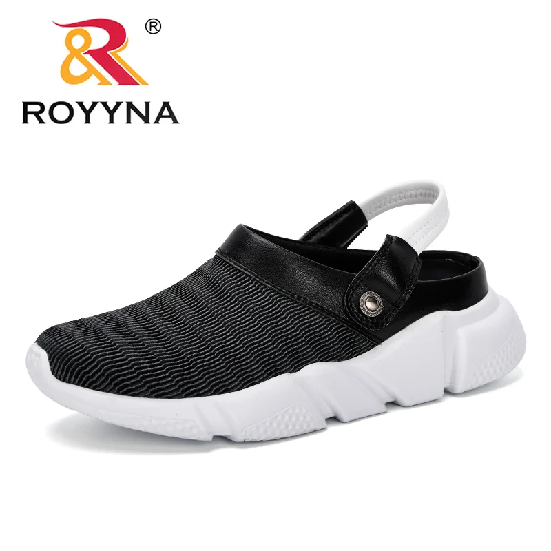 

ROYYNA 2019 Classic New Popular Style Women Sandals Design Fashion Women Famous Flat Beach Shoes Mesh Summer Woman Slippers