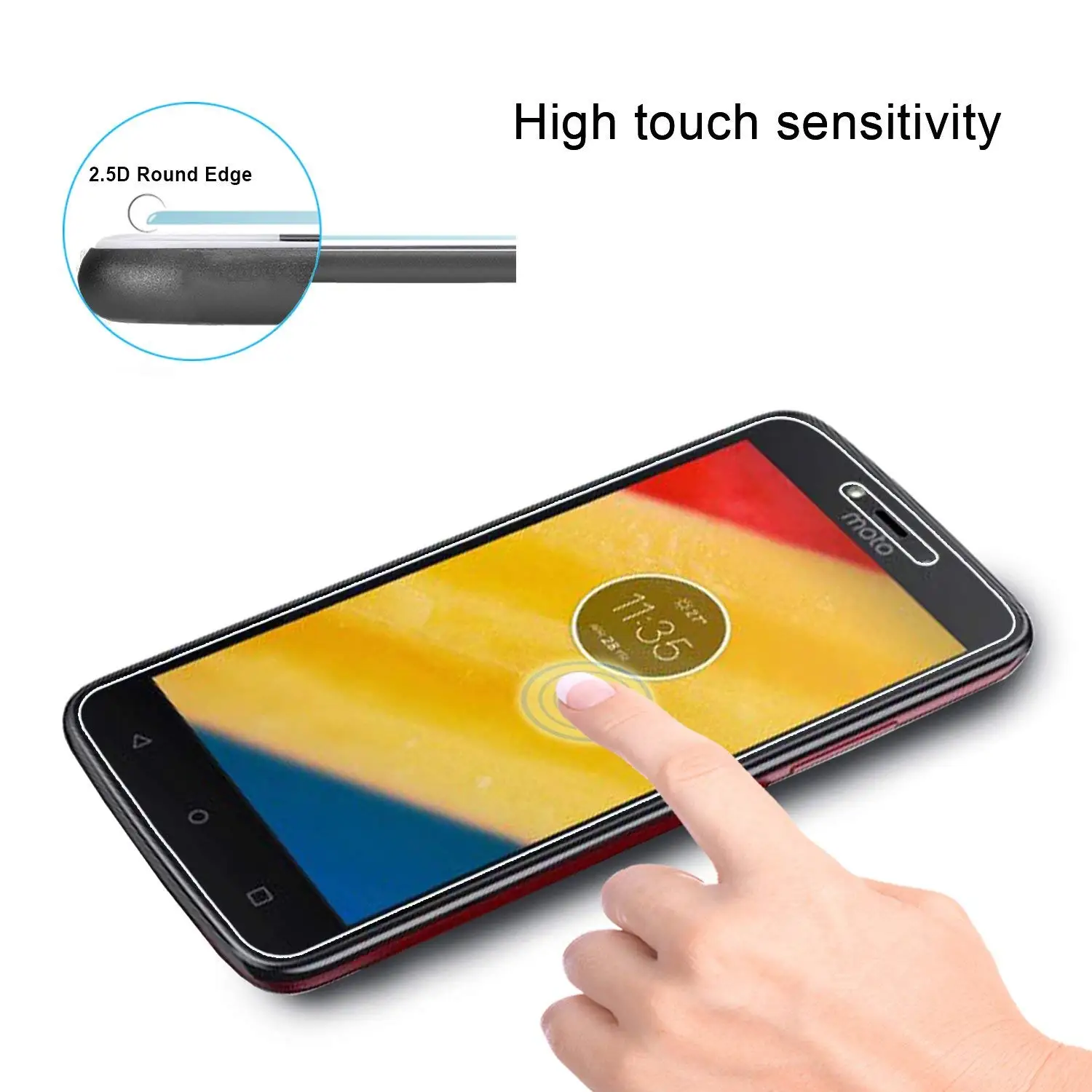 Высококачественное закаленное стекло для Motorola Moto C Plus защита экрана 2.5D 9H
