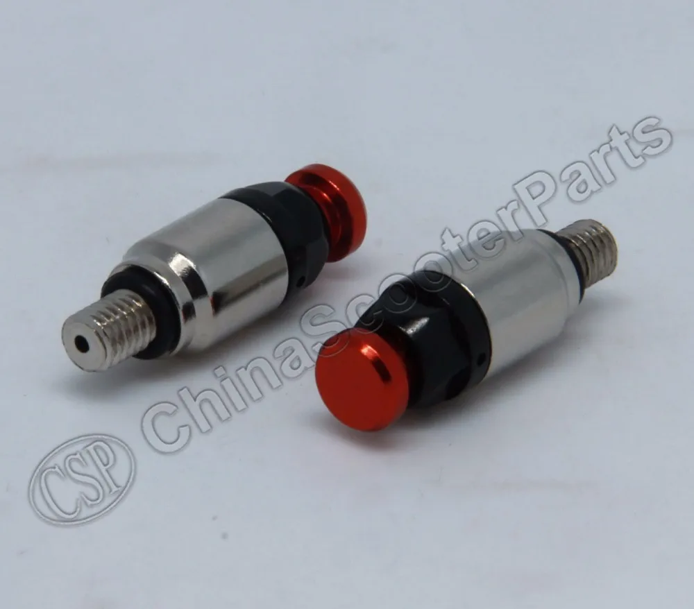 2PCS M5 X 0.8MM Fork Air Bleeder Relief Valve Red Valves Fit For Honda