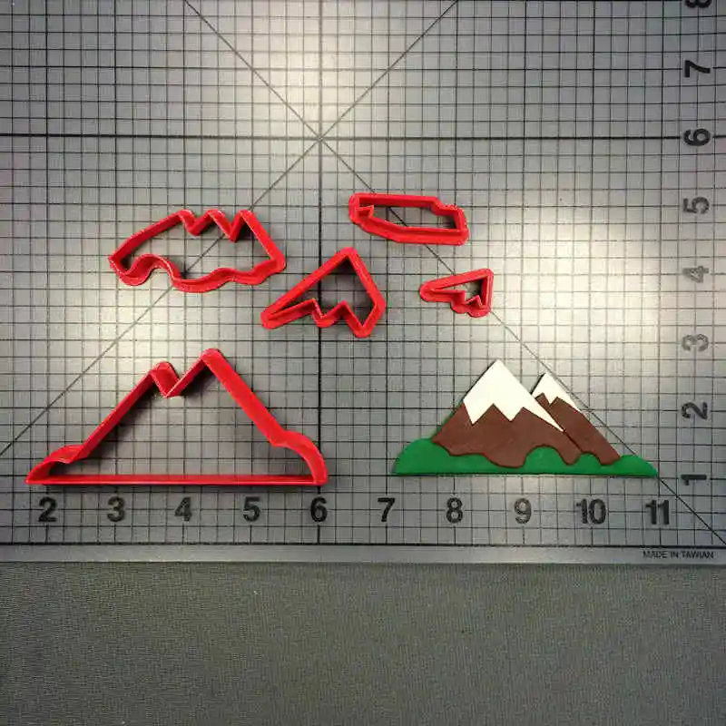 

Mountain Sharp Cookie Cutter Cake Decorating tools 3D Printed Fondant Cupcake Top Cake Decoration Tools Baking Accessories