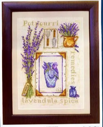 cs-2234 Cross Stitch Kit Lavender Purple Flowers Flower Bouquet janlynn