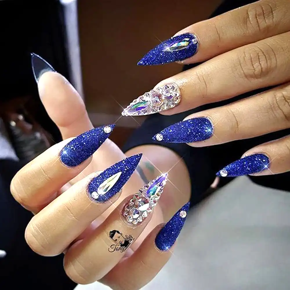 Gold Nail Jewels 1440pcs nail rhinestone crystal shiny ss3 ss6 diy beauty charm stone beads nail art decor