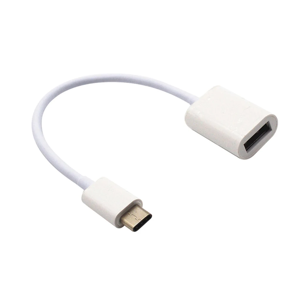 Type-C OTG адаптер usb-кабель 3,1 type-C штекер USB 3,0 Женский кабель для передачи данных конвертер 20 см HSJ-19 - Цвет: Белый