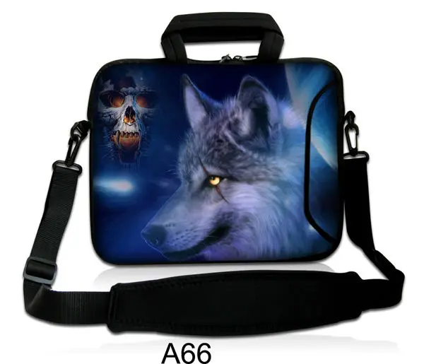 Wolf 13 14 15 17 Inch Laptop Computer PC Shoulder Strap Bag Case Soft Cover Sleeve Pouch W 