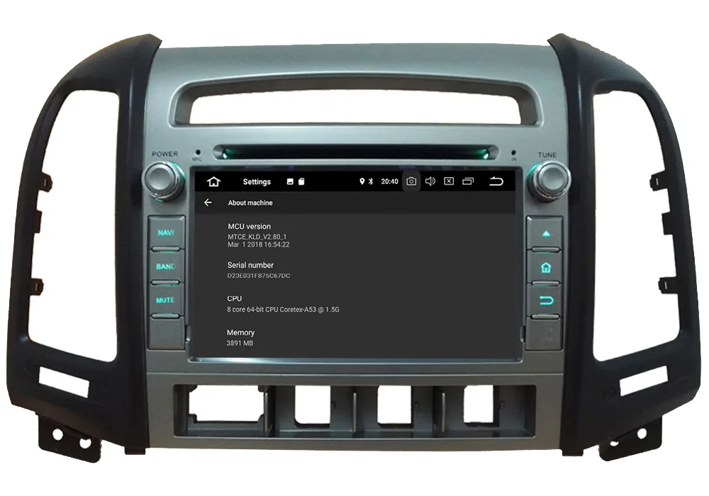 Clearance KLYDE Octa Core Android 8.0 7.1 4GB RAM 32GB ROM 4G WIFI Car DVD Multimedia Player Radio For Hyundai SANTA FE 4 Hole 2006-2011 2