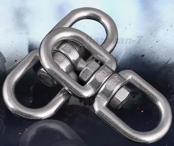 

M4 Marine Mooring Stainless Steel, Eye to Eye Swivel Ring, 3PCS