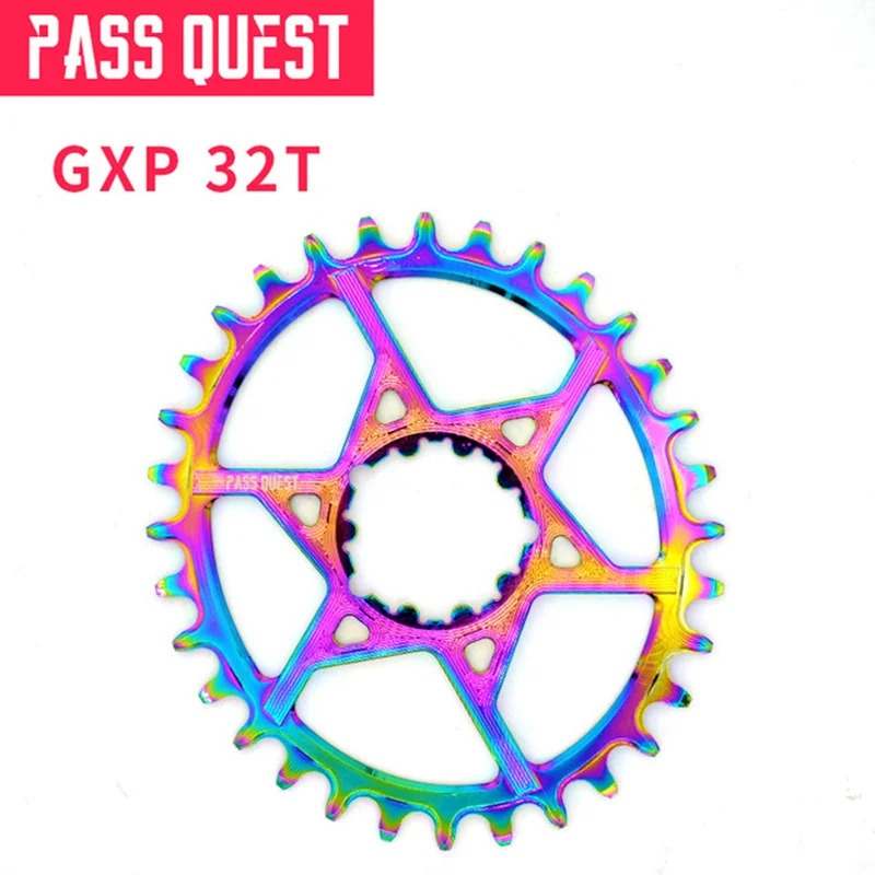 Pass Quest GXP покрытая титаном овальная 0 мм офсетная 32 T-40 T MTB узкая широкая велосипедная Звездочка для Sram GX XX1 eagle X01 X9 crankset - Цвет: GXP 32T Oval