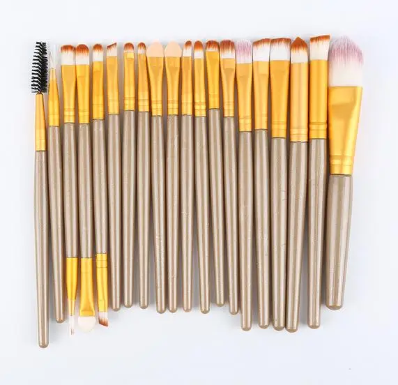 20Pcs/Set Professional Makeup Brushes Set Cosmetic Brush tools Powder Foundation Eyeshadow Eyeliner Lip Brush Tool Kit maquiagem - Handle Color: 11