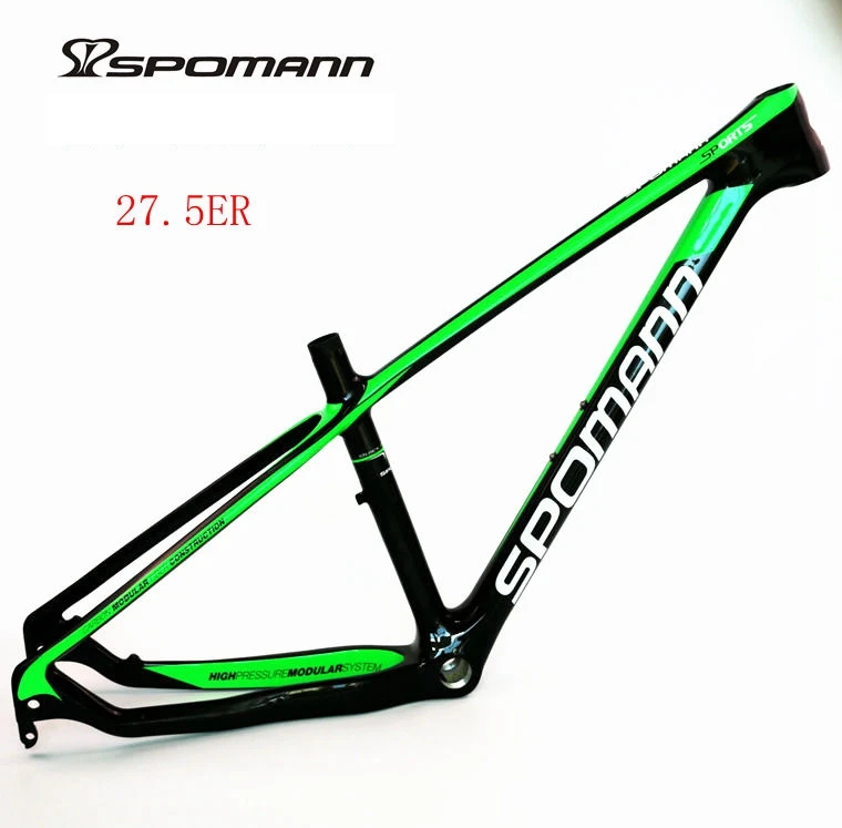 

SPOMANN full carbon fiber MTB bike frame 27.5 ER thru axle 12 * 142 mm bicicleta parts inner cables china frame bicicleta parts