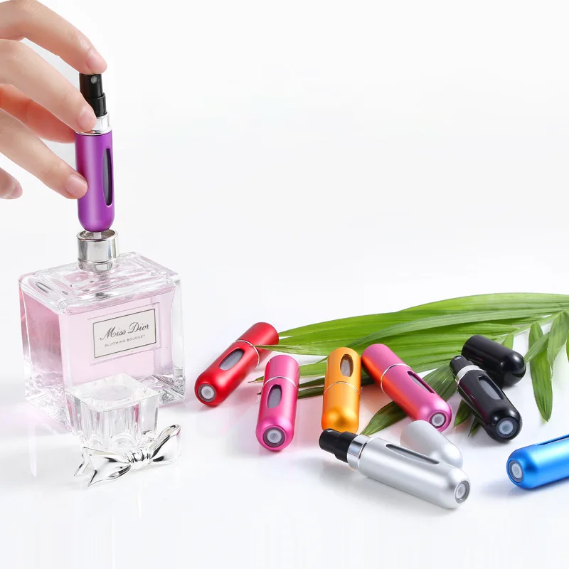 MUB 5ml Refillable Mini Perfume Spray Bottle Aluminum Spray Atomizer
