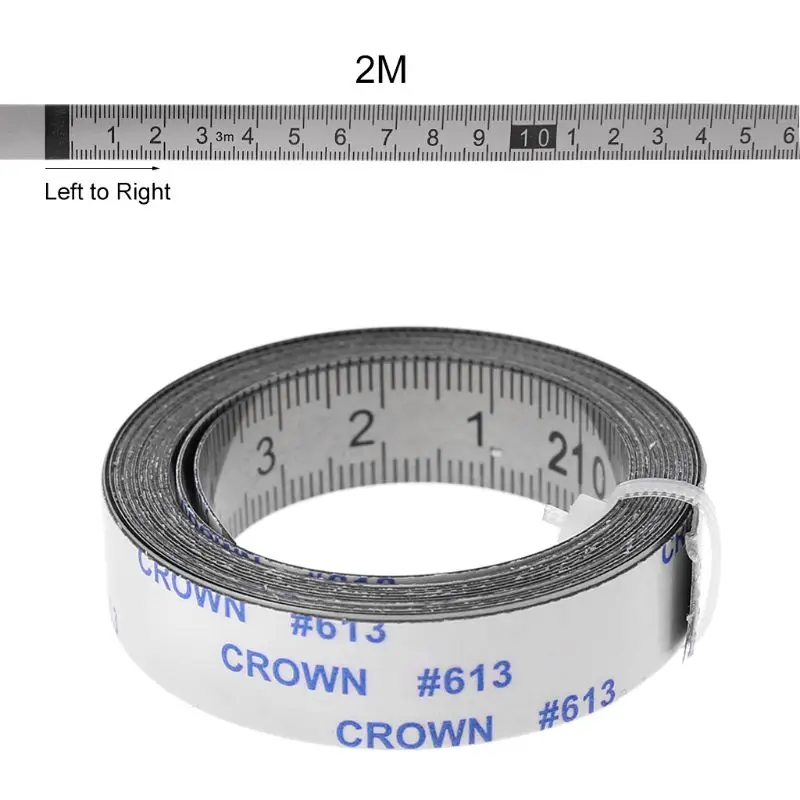 Рулетка из нержавеющей стали, рулетка, рулетка, самоклеющаяся, Метрическая шкала, линейка 1 м-3 м для Т-образной дорожки, фрезерный станок, Настольная пила, деревообрабатывающий инструмент
