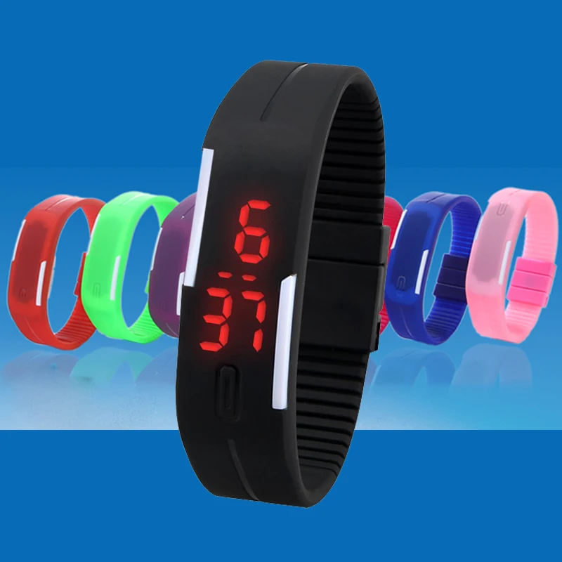 2018 New Fashion Silicone wristband Sports LED electronic bracelet