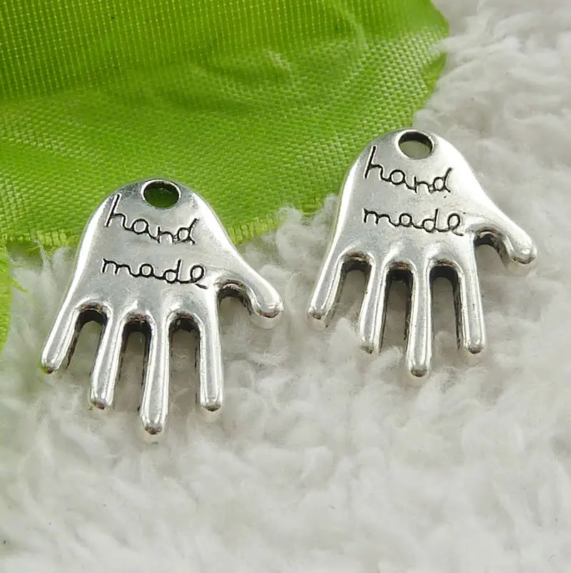 200 pieces antique silver hand charms 22x16mm 4570hand charmcharm charmantique silver charm