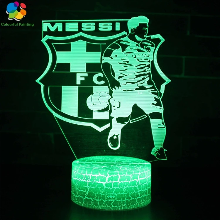

Basketball Football MESSI Golf Ballet Sport 3D LED Crack Night Light 7 Colors Changing Lamp 3AA Battery Powered USB Gift 6