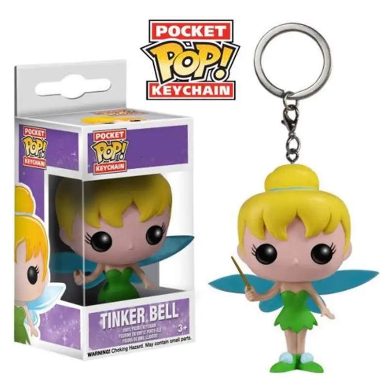 Funko Pop Pocket принцесса Тинкер Белл и Ариэль брелок фигурки игрушки - Color: Tinker Bell