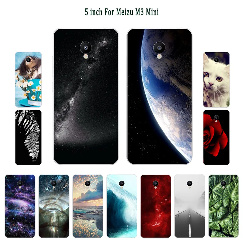 Для Meizu M3/Meizu M3 Mini силиконовый чехол для M3S/Meizu M3S Спящая окрашенная Оболочка ТПУ