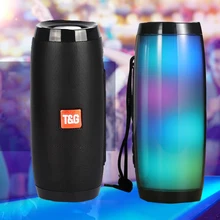Bluetooth Speaker colunas portáteis Bluetooth Speaker Coluna caixa de som Boom Box HIFI Subwoofer Bass TF Rádio FM com DIODO EMISSOR de Luz Ao Ar Livre