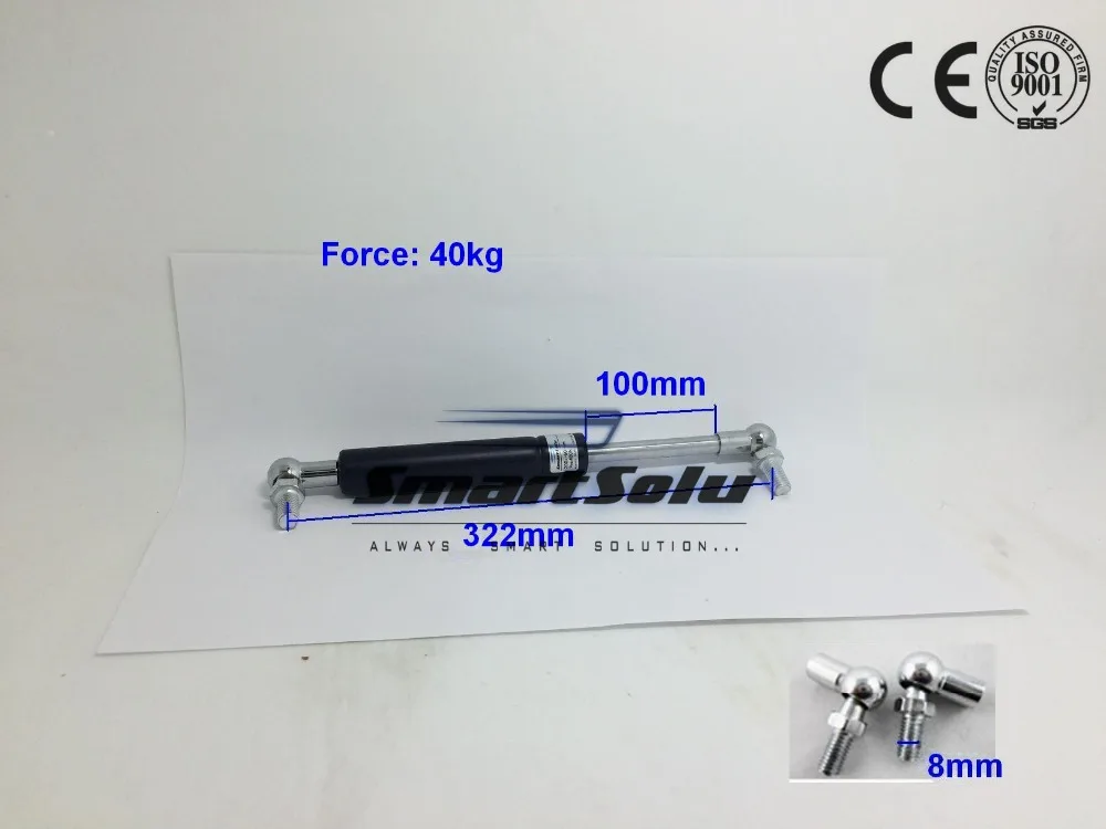 

Free Shipping 40kg/88lbs Force Gas Spring Struts 12.99 inch Rod