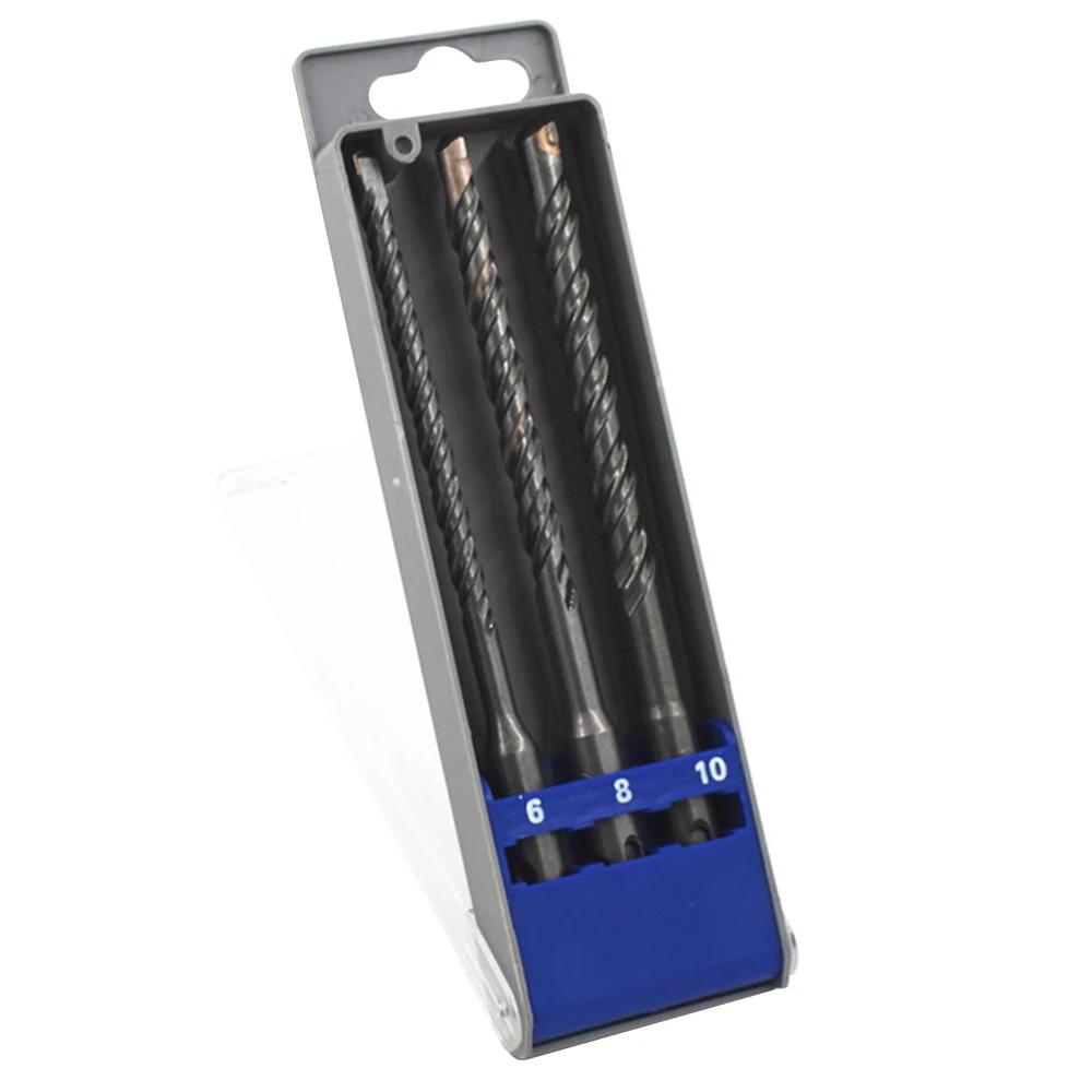3pcs Chromium steel SDS PLUS Stone Concrete Wall Impact Drill Round Handle Two-Pit Two-Slot Electric Hammer Drill Straight shank 3pcs Chromium steel SDS PLUS Stone Concrete Wall Impact Drill Round Handle Two-Pit Two-Slot Electric Hammer Drill Straight shank