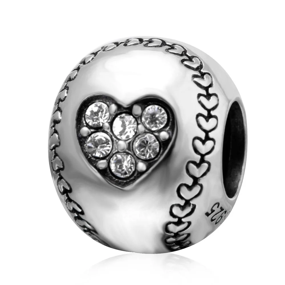New Style Golf Ball Beads Fit Pandora Charms bracelets Authentic 925 Sterling Silver Jewelry DIY