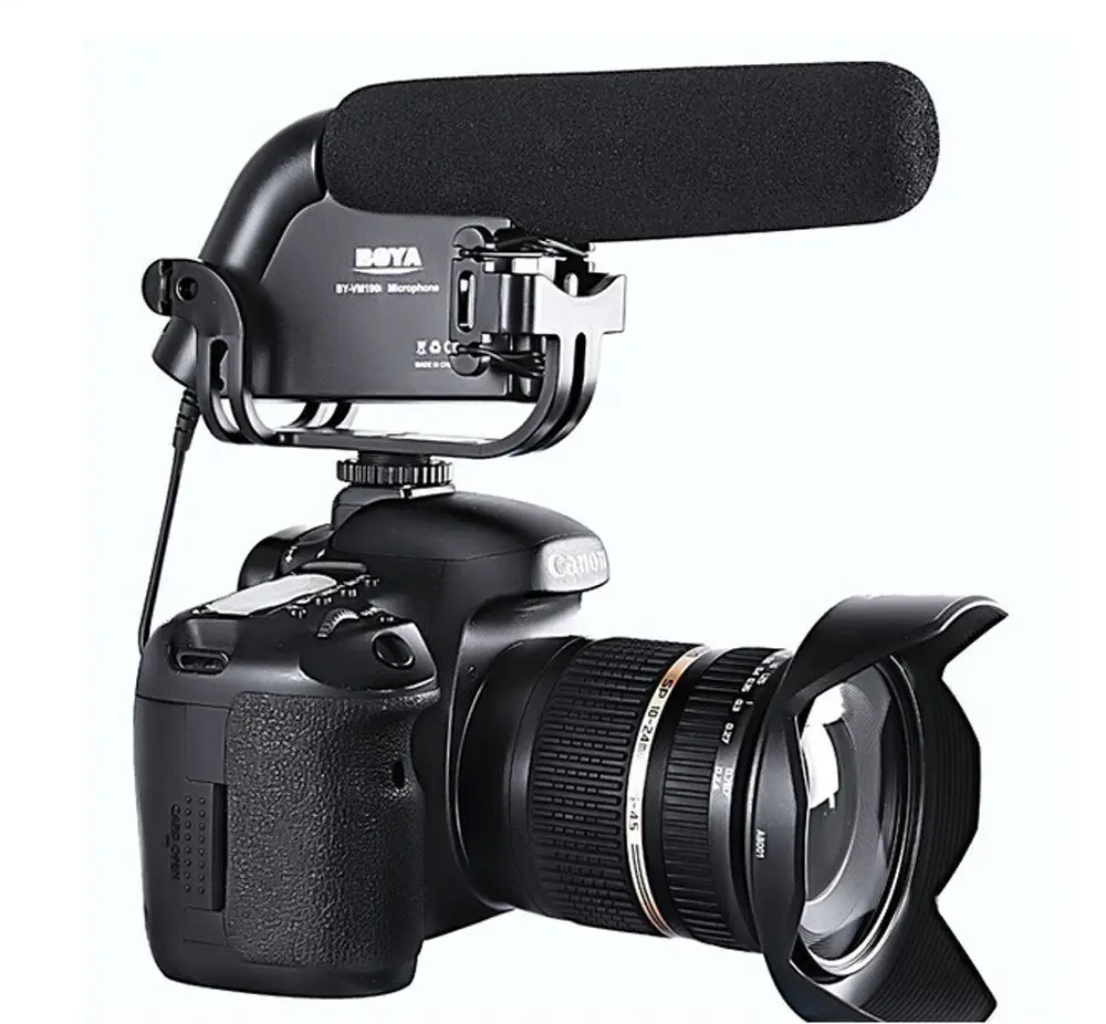 BOYA BY-VM190 стерео дробовик микрофон ж/лобовое стекло для Canon Nikon Pentax DSLR камеры |