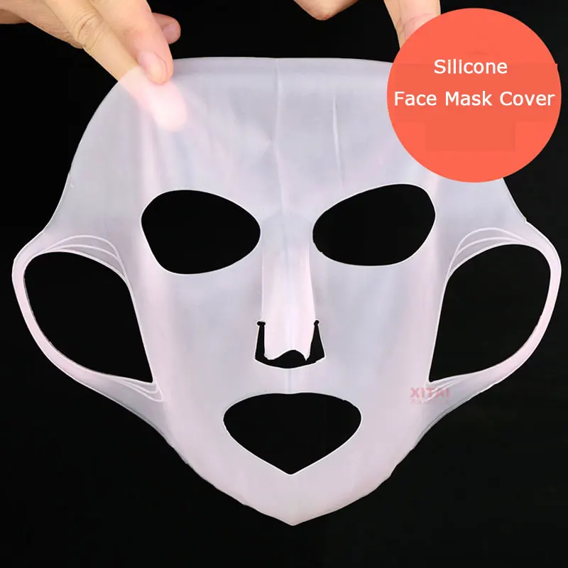 

1 Pcs New Silicone Face Mask Reuse Cover Prevent Mask Essence Evaporation Speed Up The Absorption Moisturizing Facial Mask Cover
