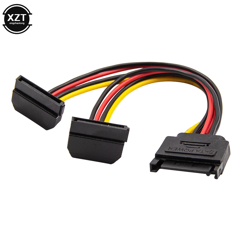 Кабель питания Sata кабель 15 Pin Male 2x15 Female 90 градусов для жесткого диска HDD l1206