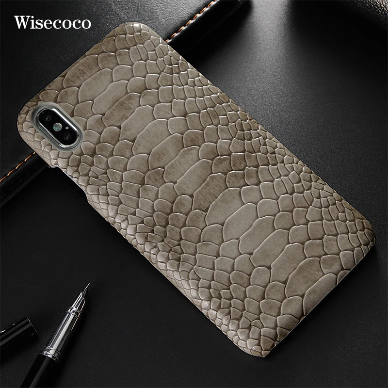 Роскошный чехол из змеиной кожи для Iphone Xs Max Xr X 11 8 7 6 Plus тонкий жесткий кожаный