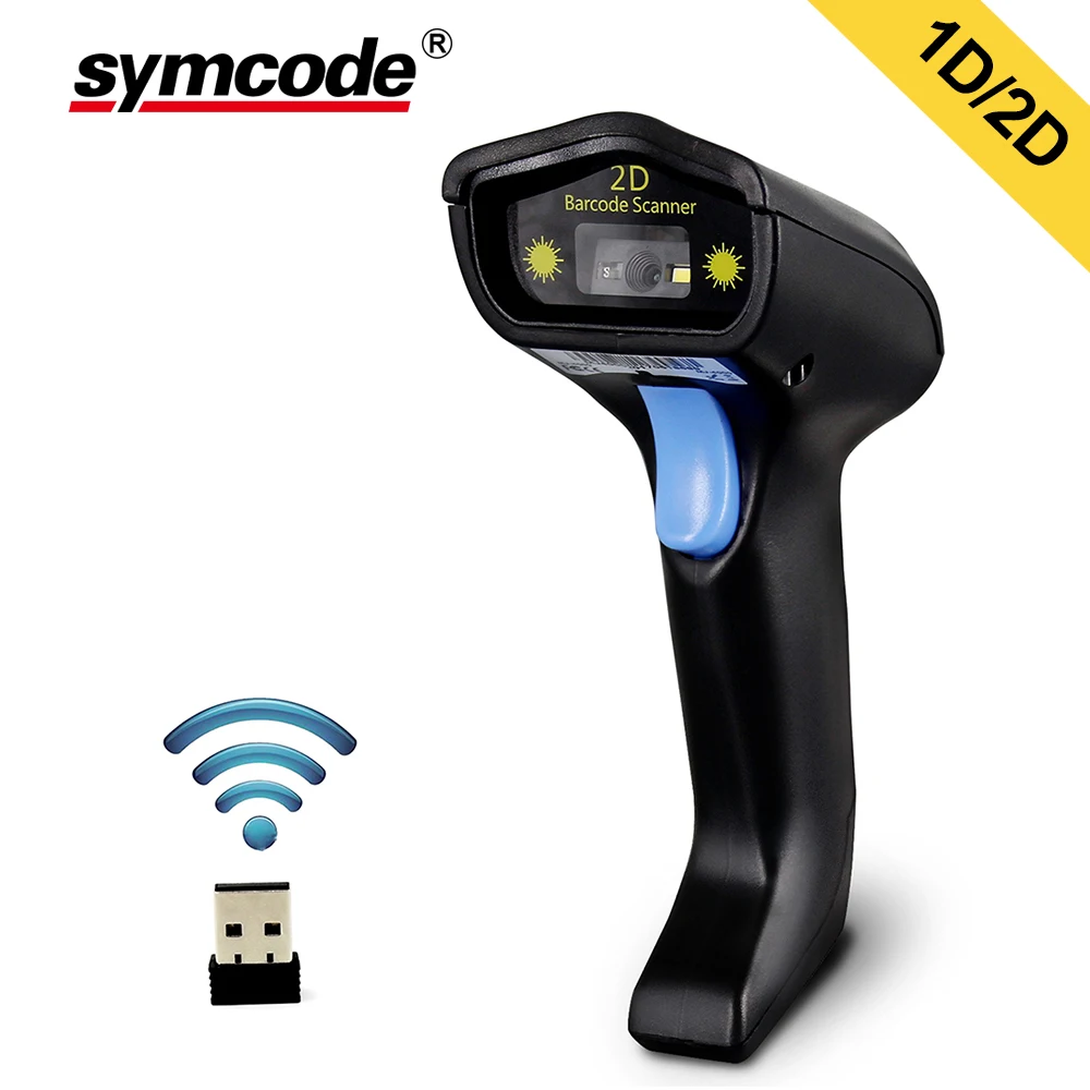 

Wireless 2D Barcode Scanner,Symcode 1D/2D 2.4GHz Wireless Handheld Barcode Reader,200meters Wireless Transfer Distance