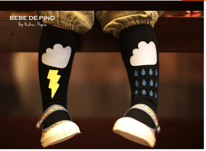 

socks baby meias bebe knee socks fulmination and cloud rain patterns girls knee high socks