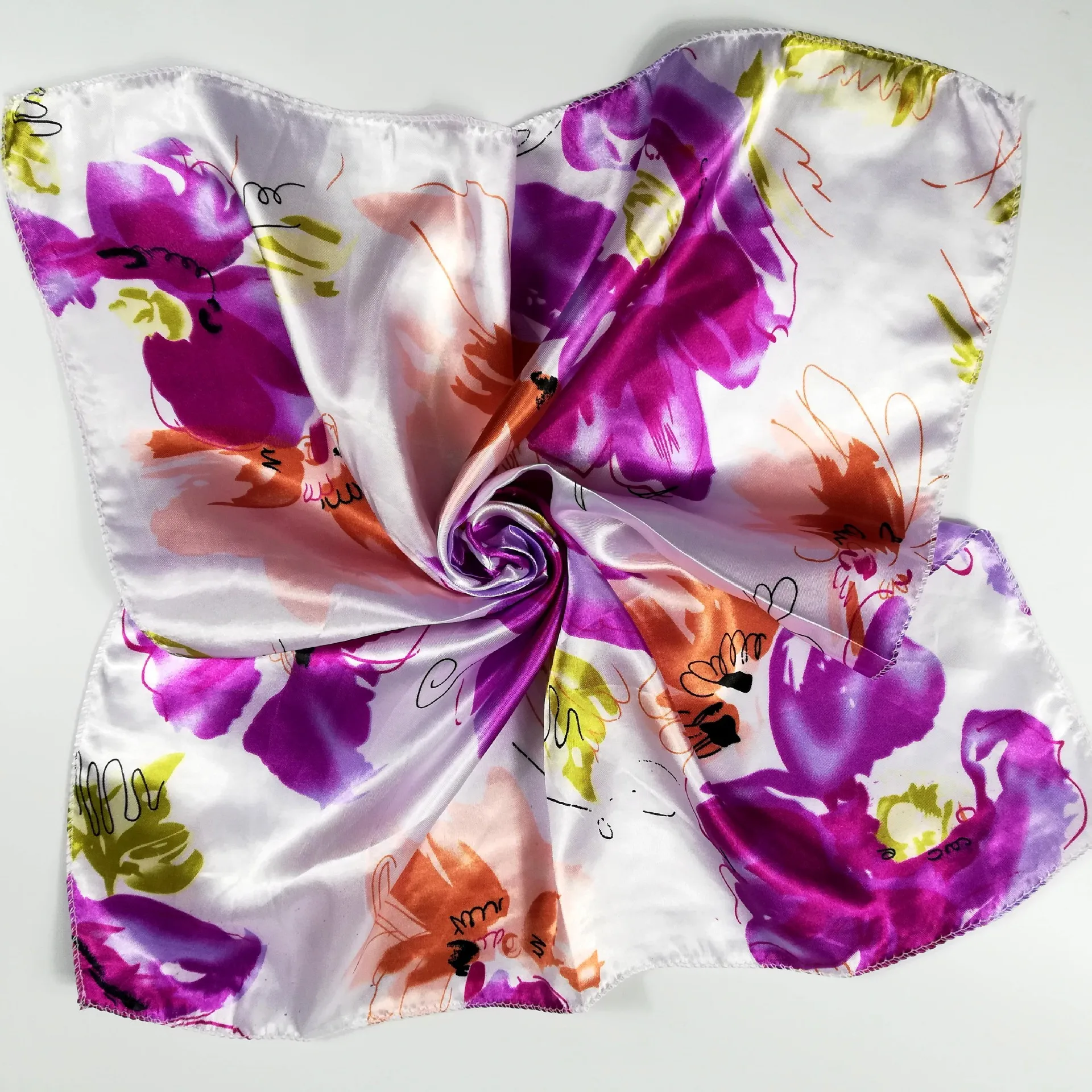 50*50 см 33 цвета женские шарфы четыре сезона Модные женские Профессиональные маленькие квадраты дизайн Шелковый шарф