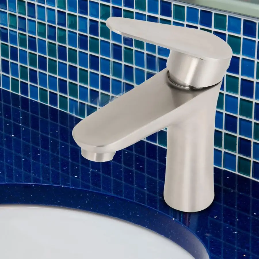 

SUS304 Stainless Steel Bathroom Sink Faucet One-Handle Kitchen Basin Mixer Water Tap G1/2" robinet salle de bain