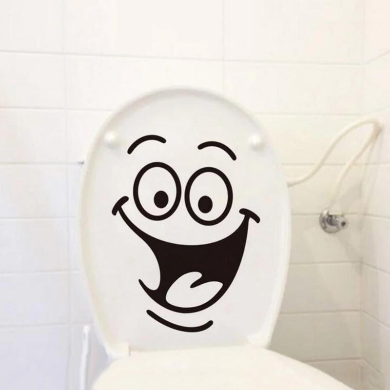 

HAKOONA Toilet Sticker Cartoon Smiling Face Pattern Decorative Sticker