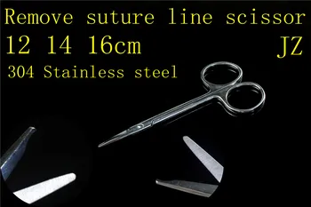 

JZ medical surgical instrument 304 stainless steel remove suture line scissor crescent gap Stitch Disassembly Double-fold eyelid