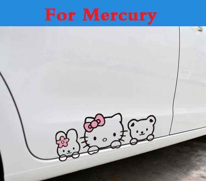Cute Hello kitty Car door body cover Sticker car decoration styling For