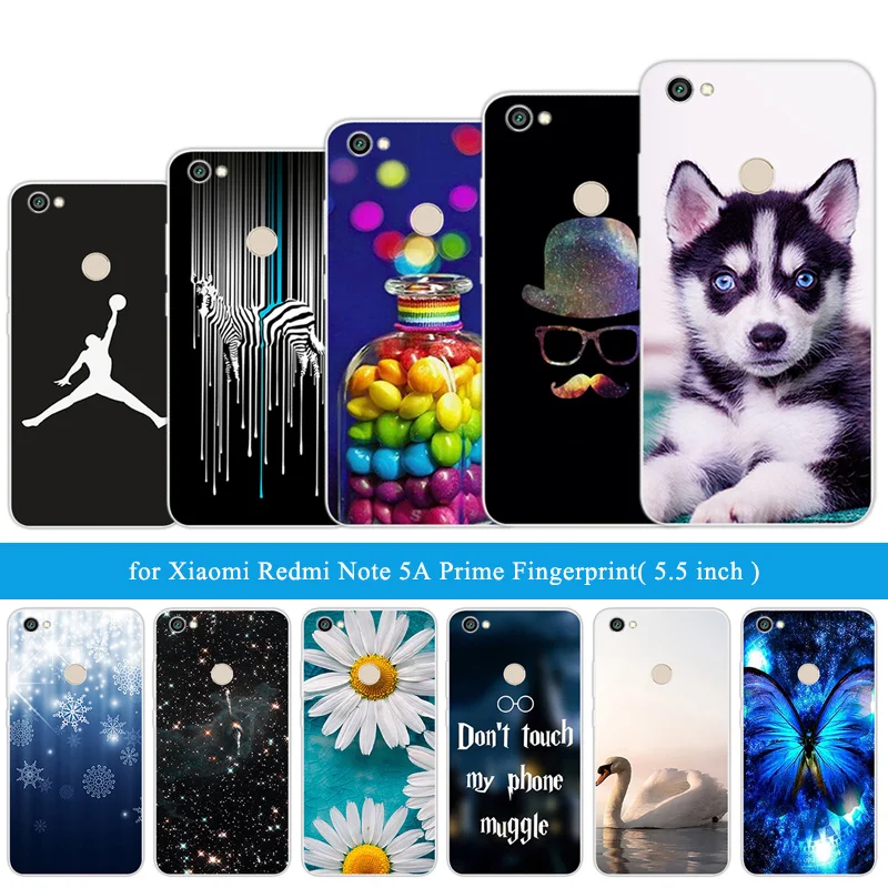 Чехлы для телефонов Xiaomi Redmi Примечание 5A Prime черный матовый чехол Fundas Мягкий