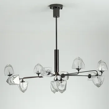 

Modern simple lamp lanterns living room designer chandelier Nordic creative personality restaurant glass hanging lighting G9